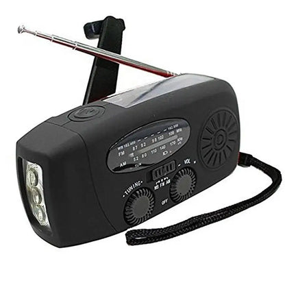 Upgrade Multifunction Radio Hand Crank Solar USB  FM/AM/NOAA WB Weather Radio Emergency Flashlight 2000 mAh Mobile Power